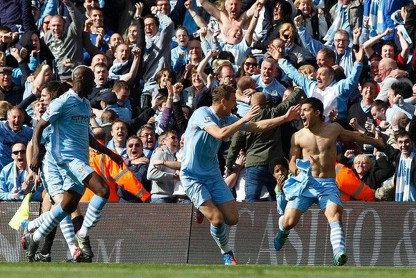 gol de sergio aguero contra o qpr, aos 48' do 2 tempo, que deu o titulo da premier league 11 12 ao manchester city na ultima rodada